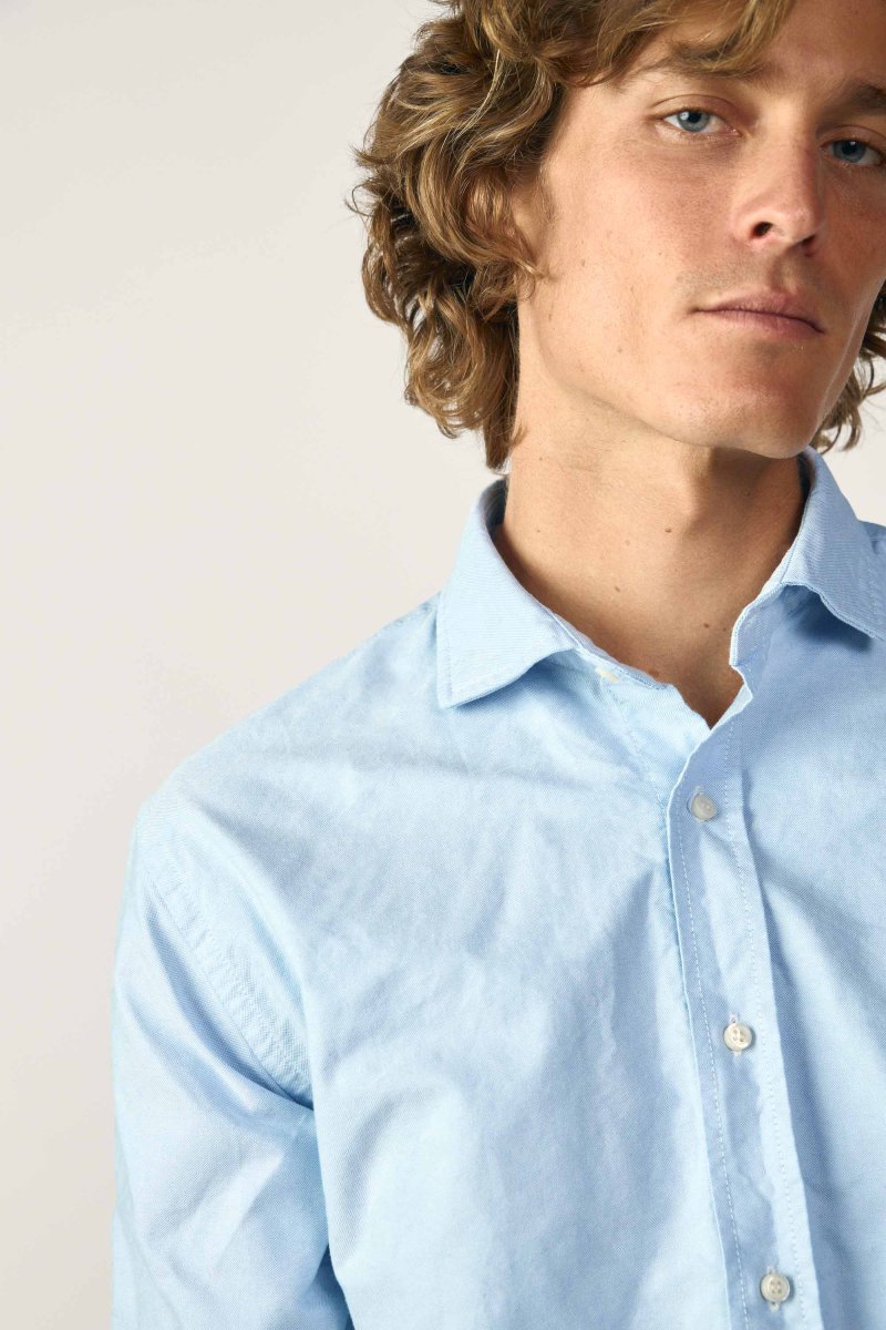 Camisa de Algodón - Oxford Azul - Imagen 3