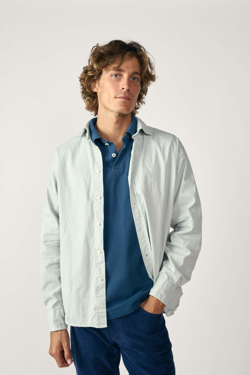 Camisa De Popelín - Verde Claro