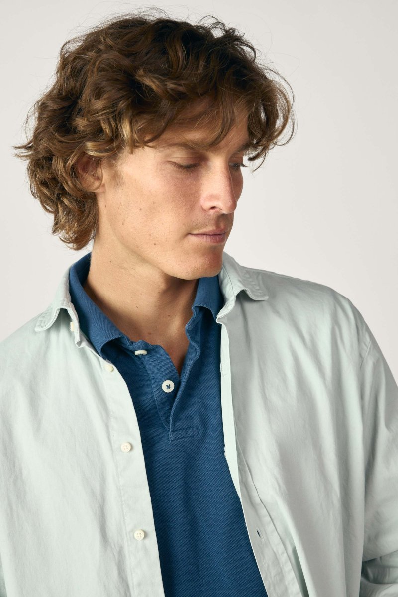 Camisa De Popelín - Verde Claro - Imagen 3