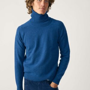 Jersey Cuello Vuelto Lambswool - Azul