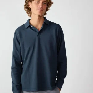 Polo Manga Larga - Azul Marino