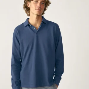 Polo Manga Larga - Azul