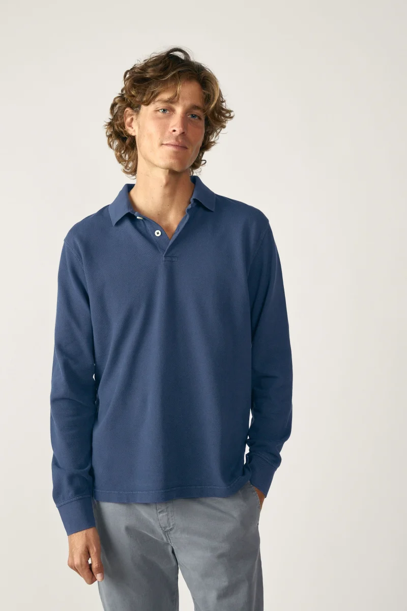 Polo Manga Larga - Azul - Imagen 2