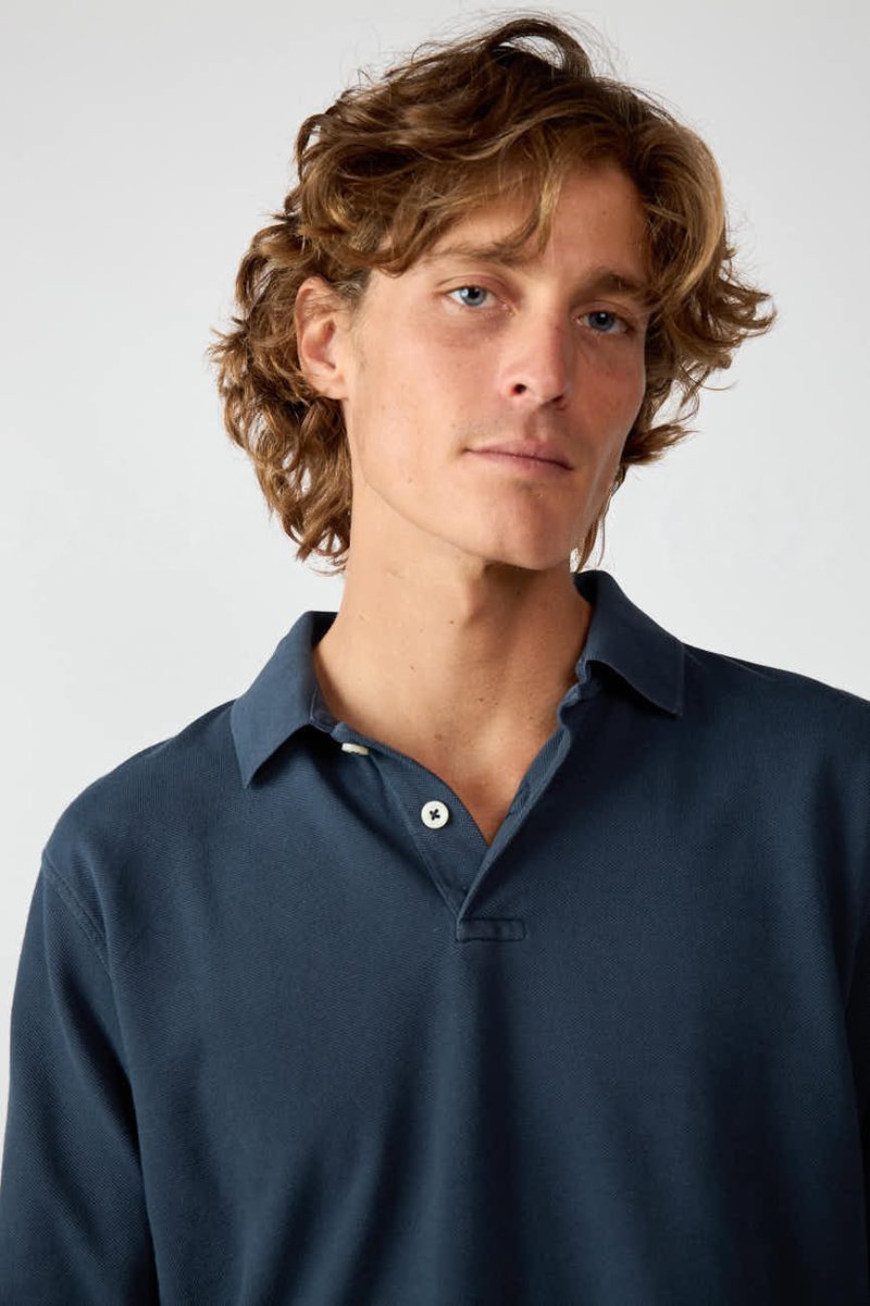 Polo Manga Larga - Azul Marino - Imagen 3