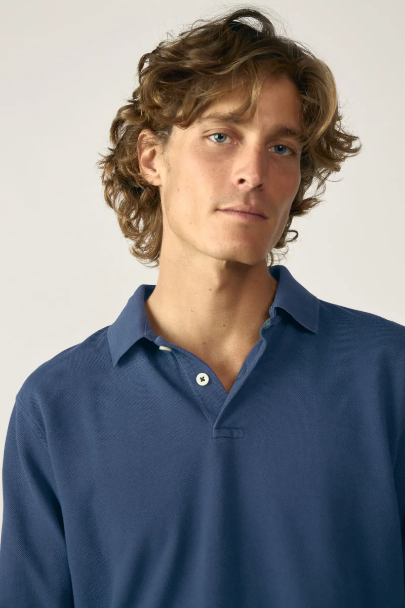 Polo Manga Larga - Azul - Imagen 3