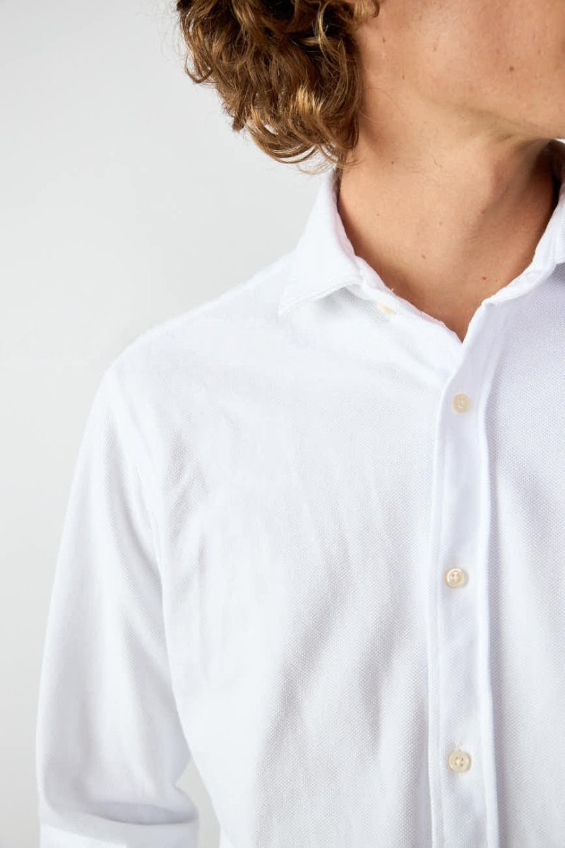 Camisa de Piqué - Blanco - Imagen 3