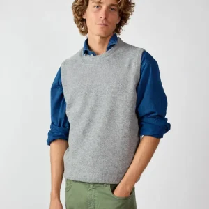Chaleco Cuello Redondo Lambswool - Gris