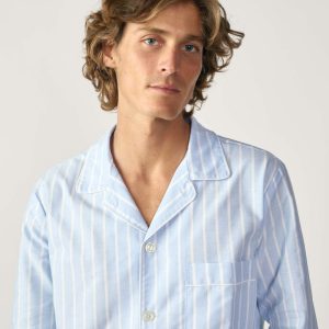 Pijama - Oxford Azul Celeste y Rayas