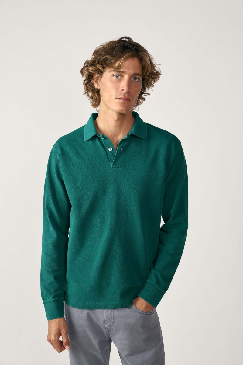 Polo Manga Larga - Verde Botella - Imagen 2