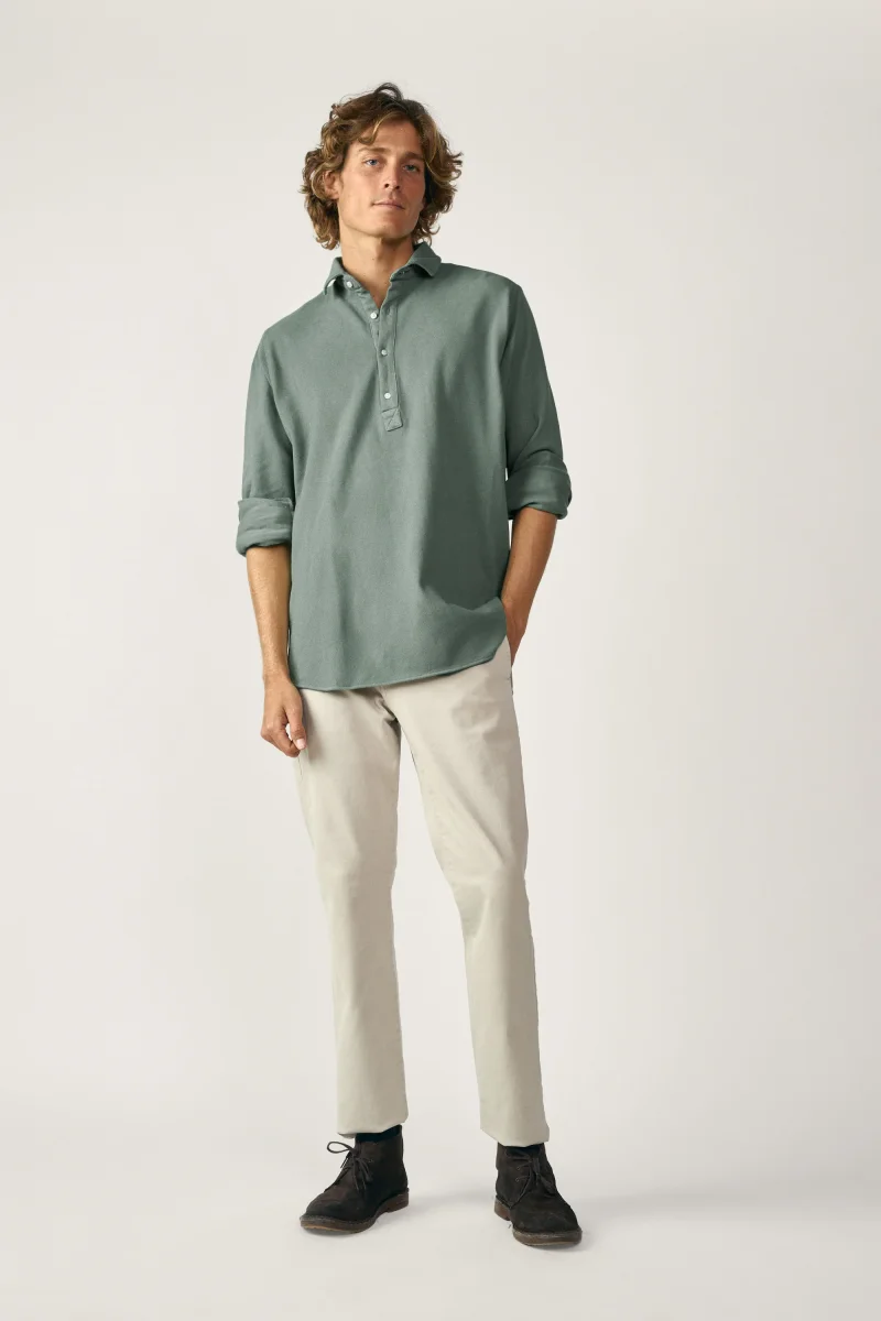 Polera de Piqué - Verde Lavado - Imagen 5