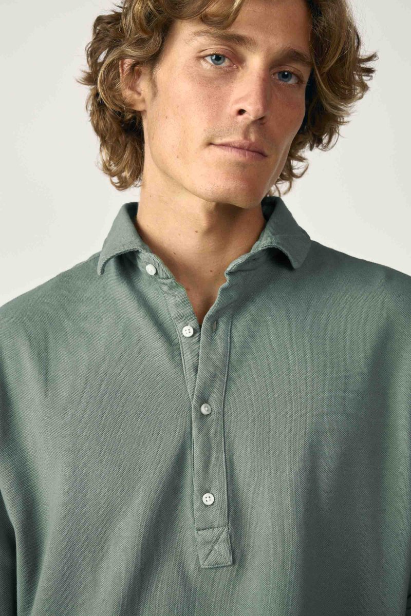 Polera de Piqué - Verde Lavado - Imagen 3