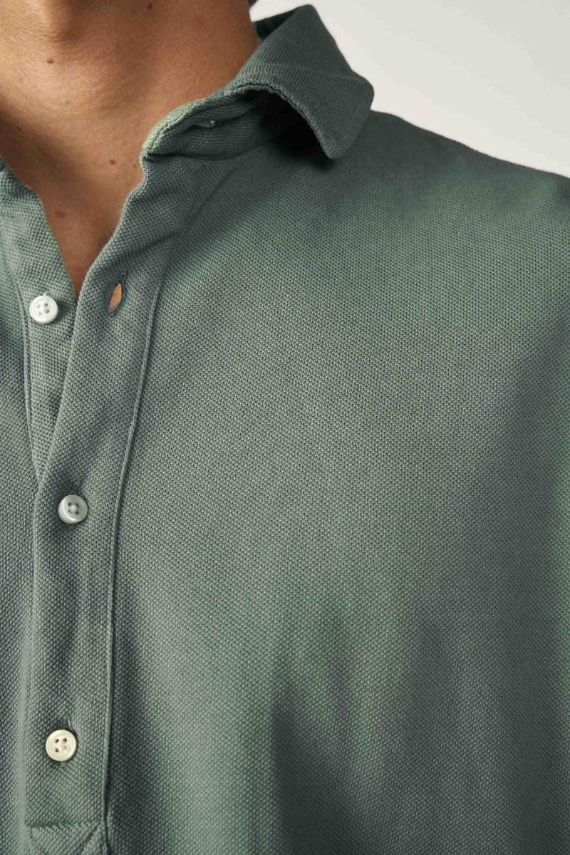 Polera de Piqué - Verde Lavado - Imagen 4