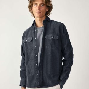 Camisa de Pana Dos Bolsillos - Azul Marino