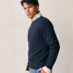 Jersey Cuello Redondo Lambswool - Azul Marino