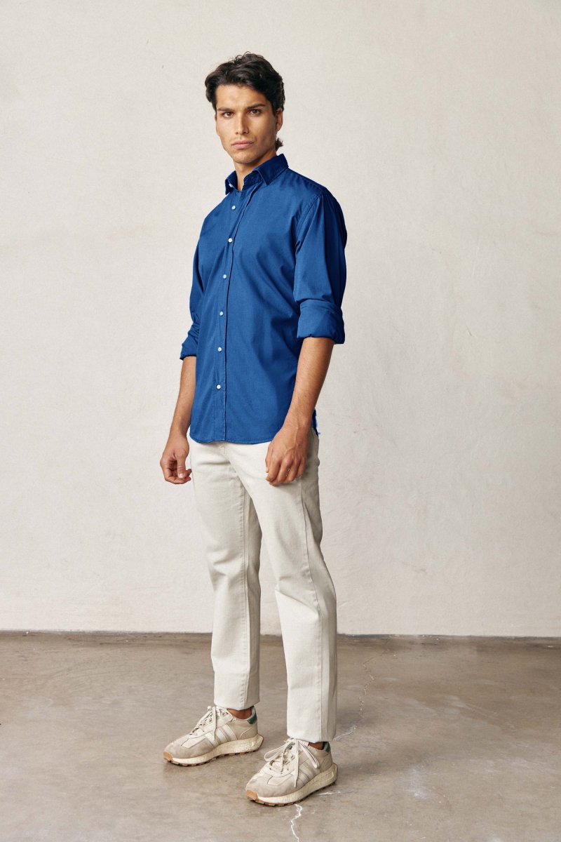 Camisa de Popelín - Azul Marino - Imagen 3
