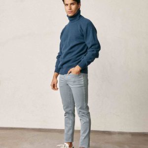 Jersey Cuello Vuelto Lambswool - Azul Petróleo