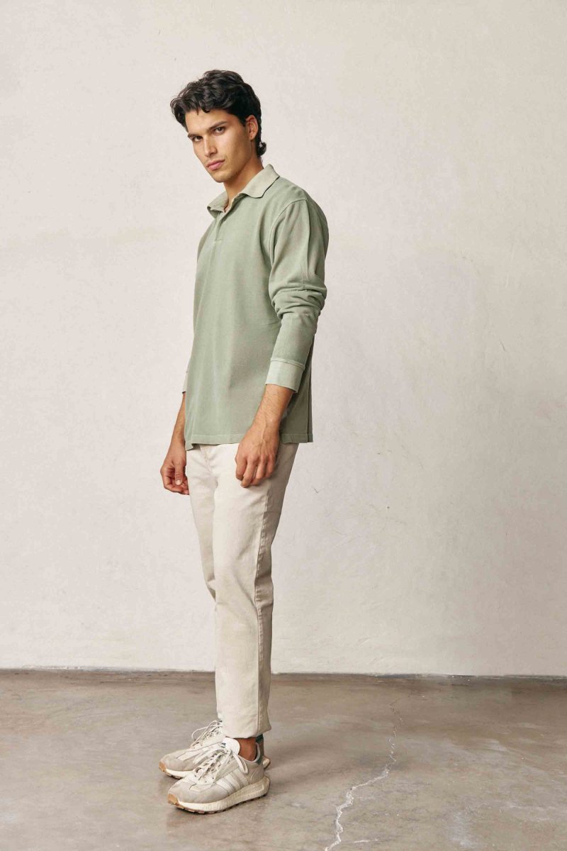 Polo Manga Larga - Verde Claro