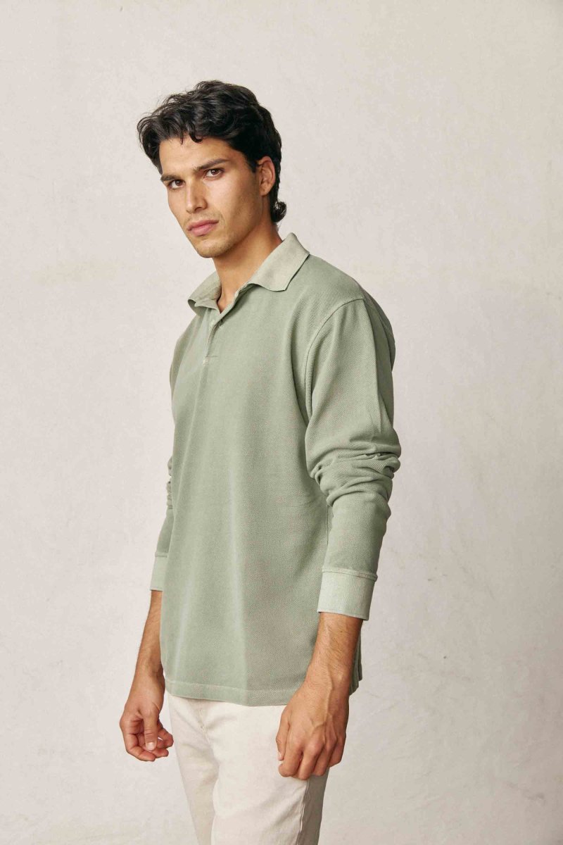 Polo Manga Larga - Verde Claro - Imagen 3