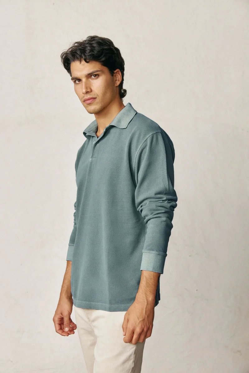 Polo Manga Larga - Verde