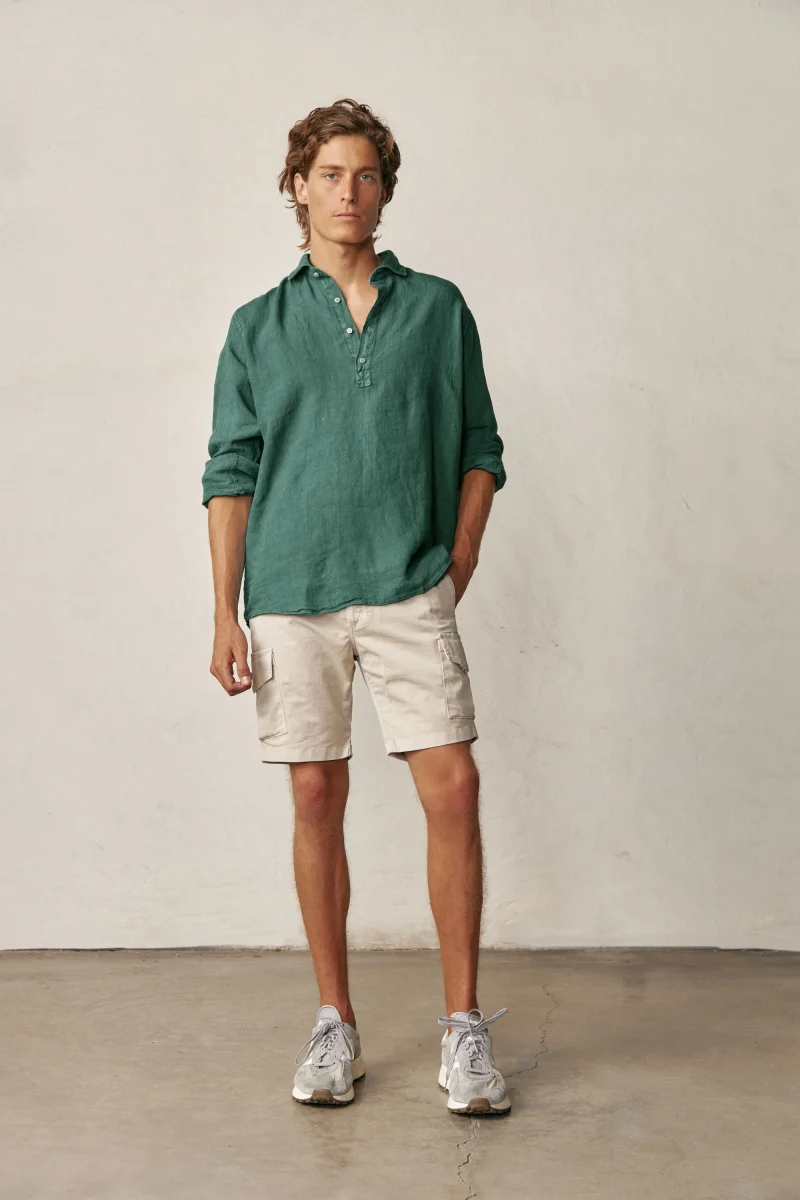 Polera de Lino - Verde Petróleo - Imagen 4