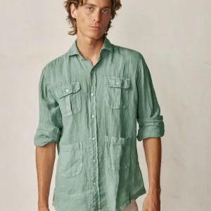 Camisa Guayabera de Lino - Verde