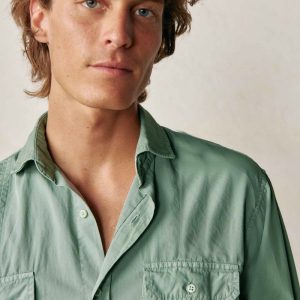 Camisa Guayabera de Popelin - Verde