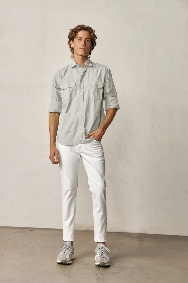 Camisa Guayabera de Popelin - Piedra Claro - Imagen 4