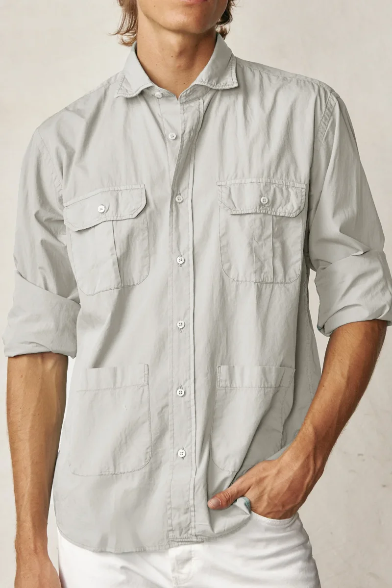 Camisa Guayabera de Popelin - Piedra Claro - Imagen 3