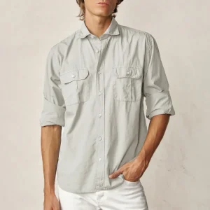 Camisa de Popelín Dos Bolsillos - Piedra Claro