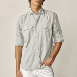 Camisa Guayabera de Popelin - Piedra Claro