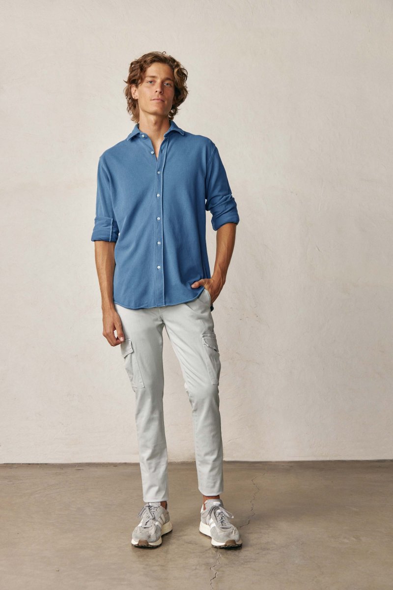Camisa de Piqué - Azul - Imagen 3