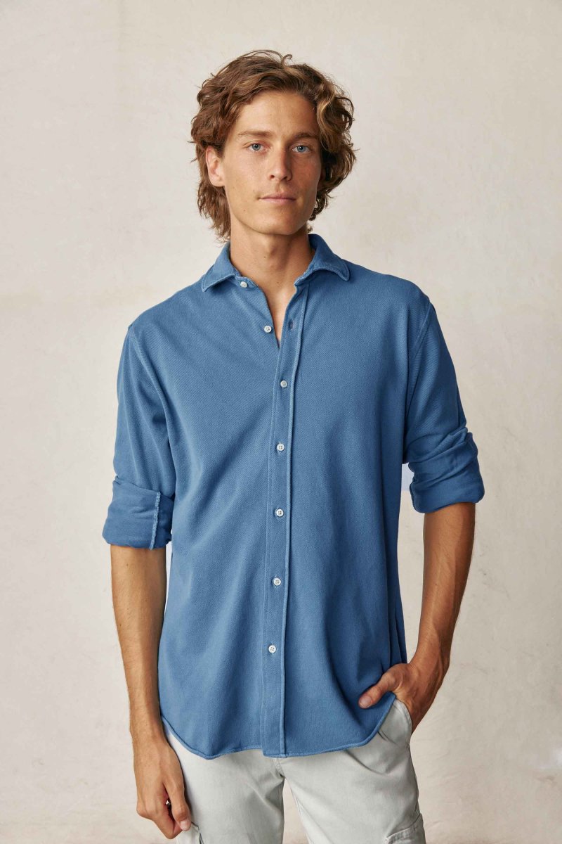 Camisa de Piqué - Azul - Imagen 2