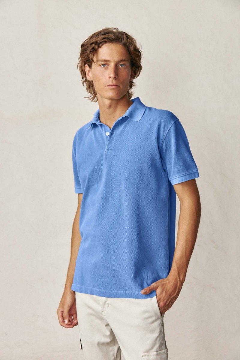 Polo Manga Corta - Azul
