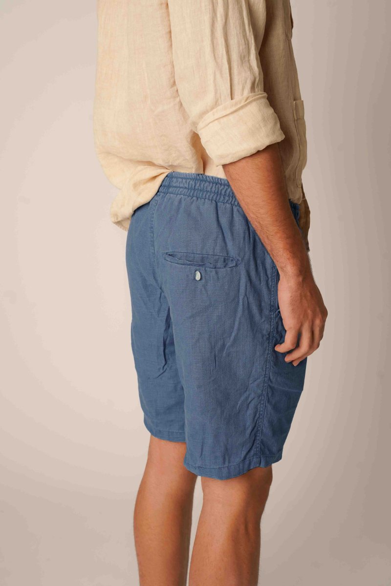 Bermudas de Lino - Azul Petróleo - Imagen 3