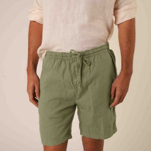 Bermudas de Lino - Verde Khaki