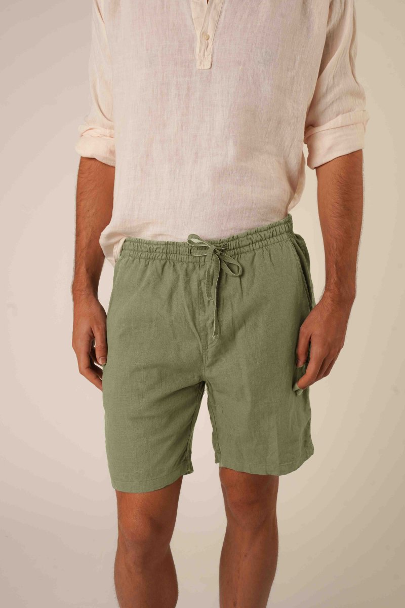 Bermudas de Lino - Verde Khaki