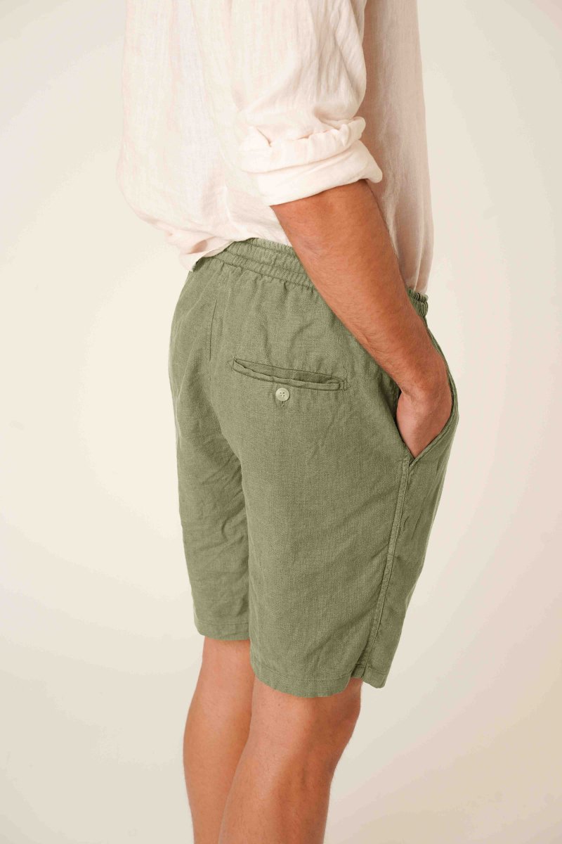 Bermudas de Lino - Verde Khaki - Imagen 3