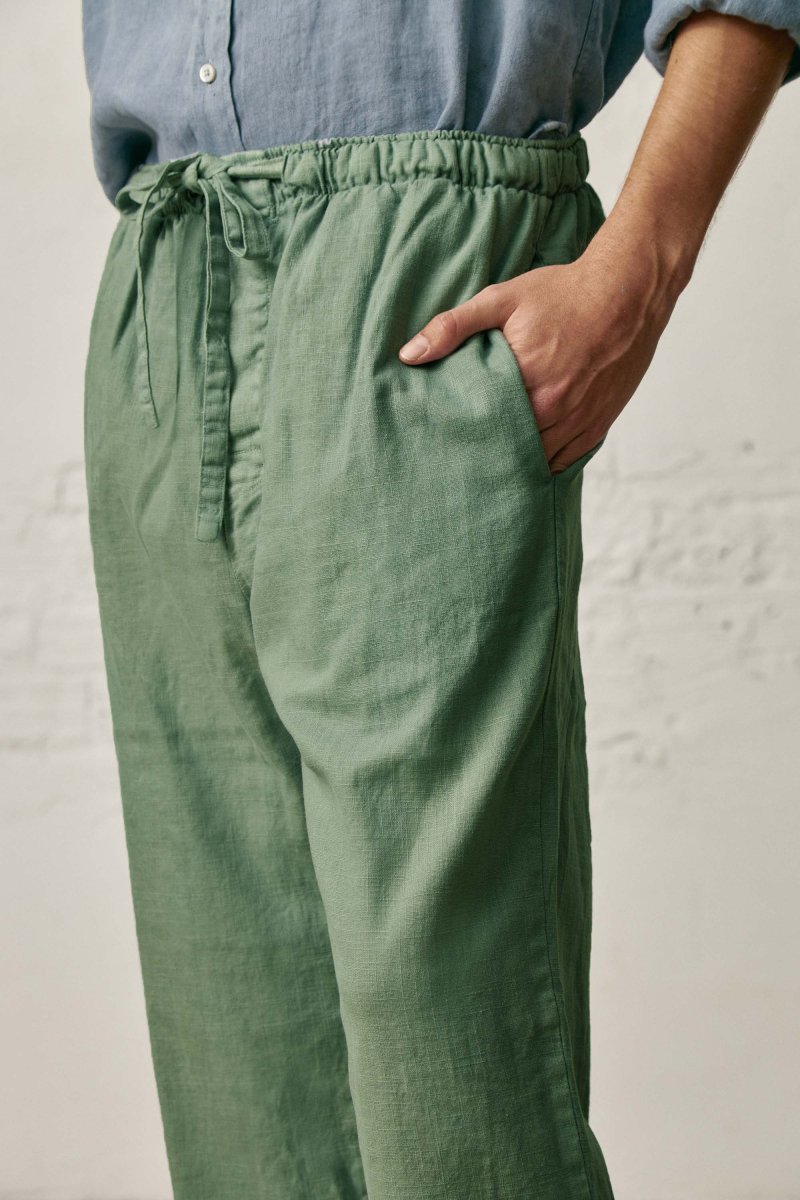 Pantalón Largo Lino - Verde