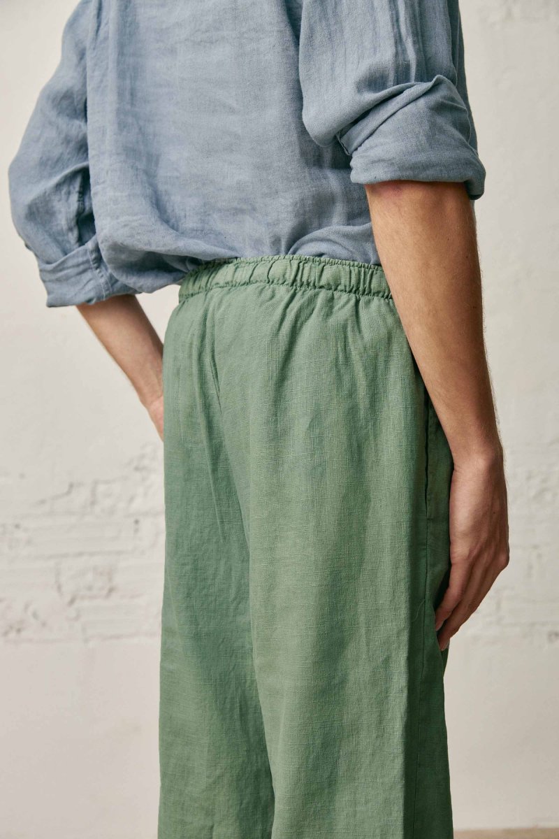 Pantalón Largo Lino - Verde - Imagen 3