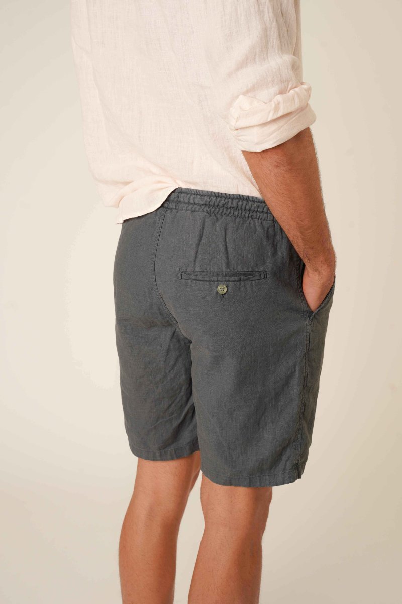 Bermudas de Lino - Gris Oscuro - Imagen 3