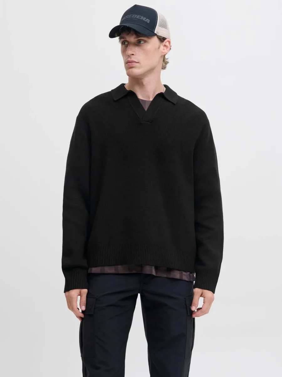 POLO LOOSE TEJIDO COVER - Black