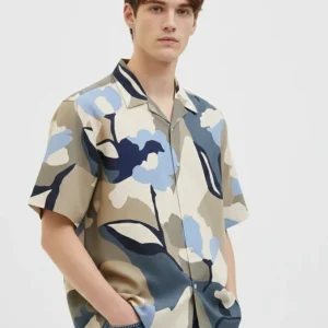 CAMISA RELAXED ESTAMPADA LUKE - Antique White