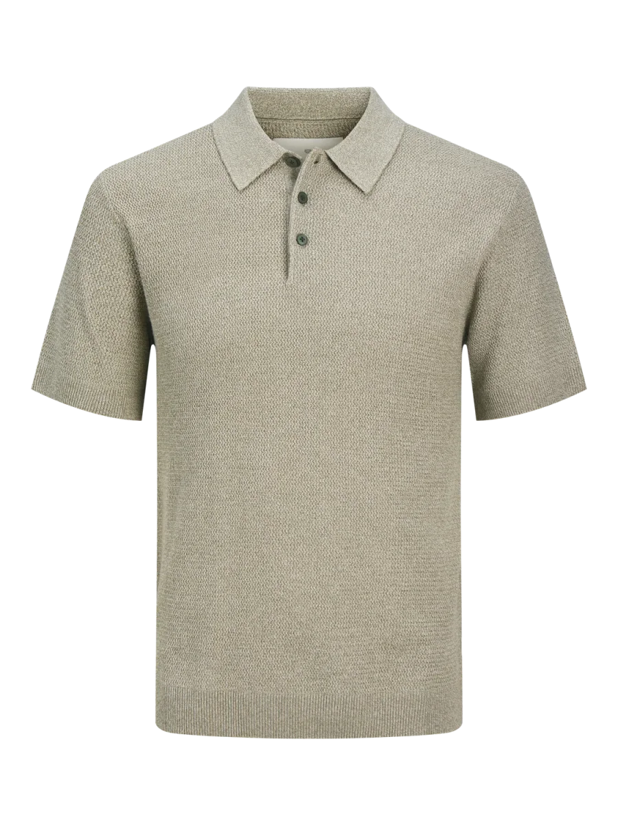 POLO REGULAR TEJIDO CON BOTONES COOPER - Greige Detail : Twist - Imagen 7