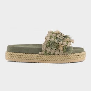 Mou monoband rope sandal fringes