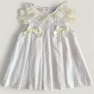 VESTIDO PLUMETI LAZOS CRUDO COLECCIÓN “ALMA”