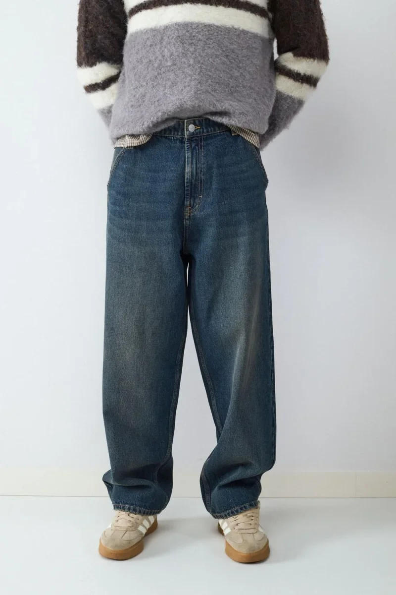 JEAN SKATER BMK-Vintage Dark Blue Denim