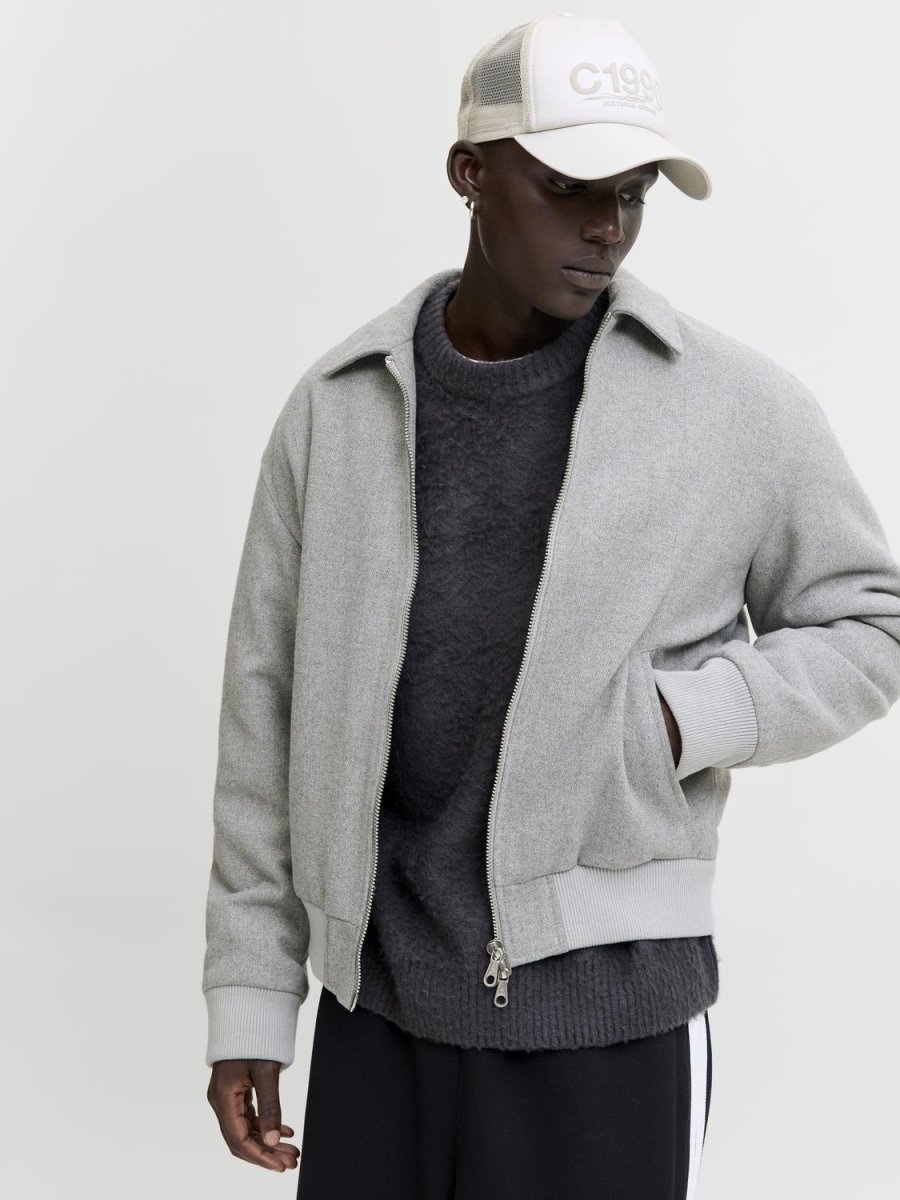 CAMPERA BOMBER COVER - Grey Melange - Imagen 4