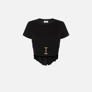 Camiseta de algodón con detalle joya