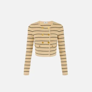 Cardigan de punto de rayas