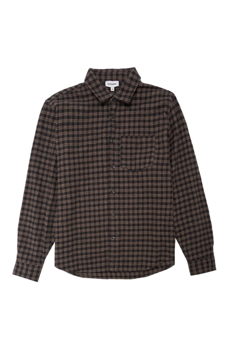 CAMISA MANGA LARGA FRANELA -Black Bean - Imagen 5
